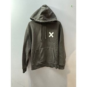 Collusion X Long Sleeve Unisex Oversized Hoodie Sweatshirt W/Logo Dark Gray sz S